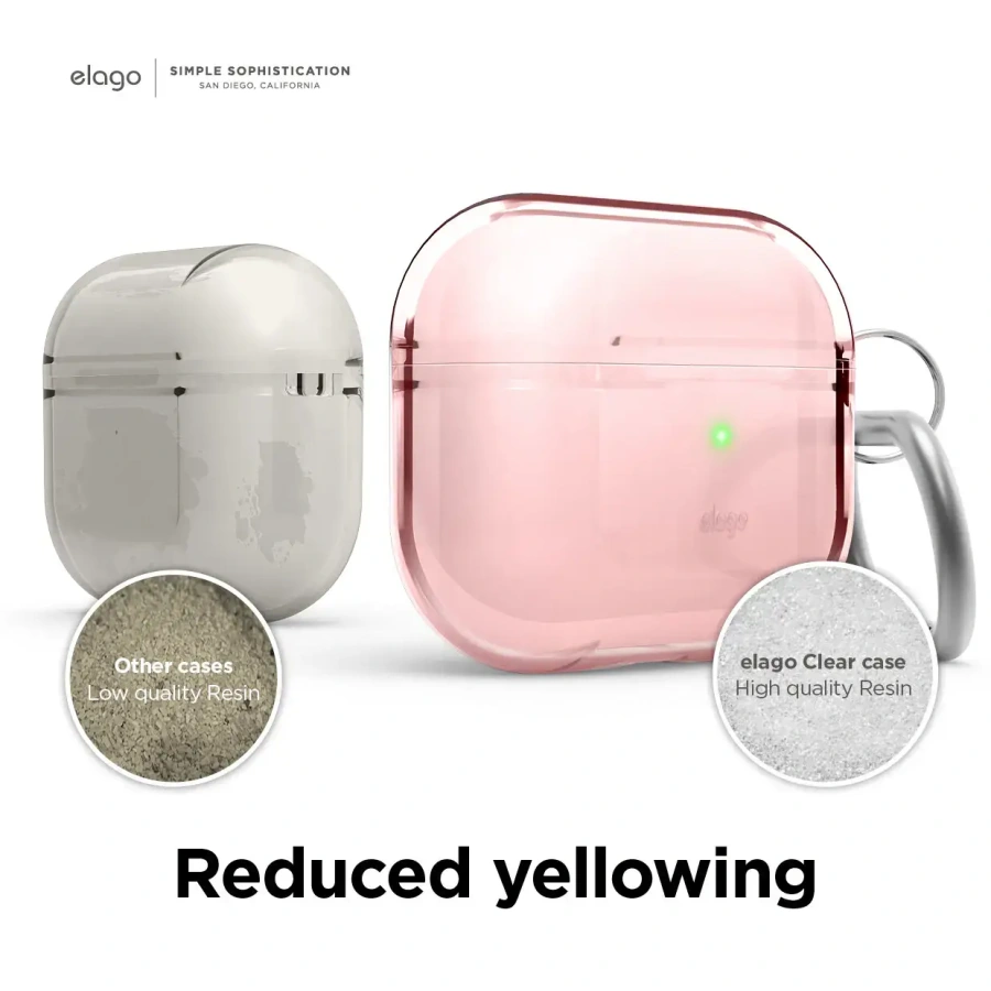 Elago Clear Case for Airpods 3 - Lovely Pink (EAP3CL-HANG-LPK)