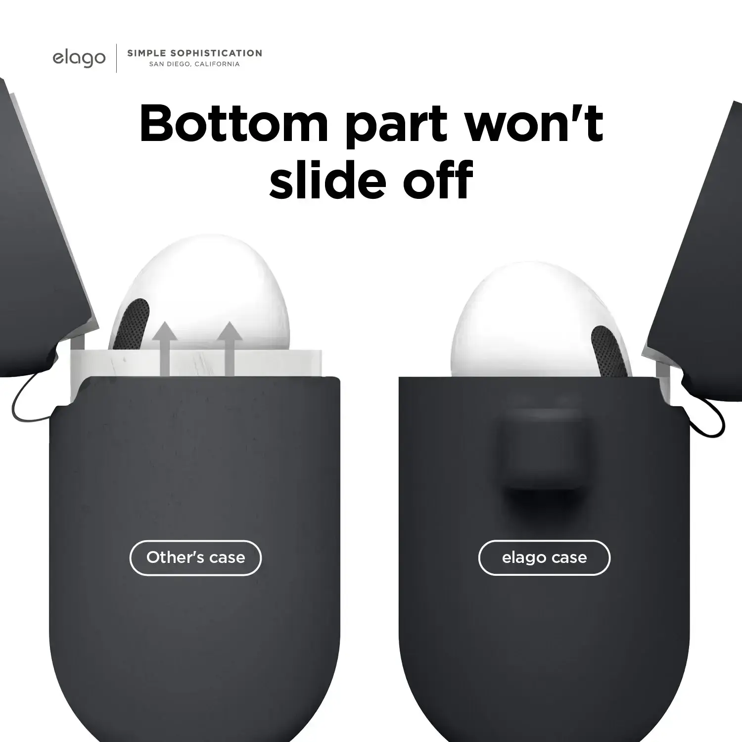 Elago Hang Silicone Case for Airpods 3 - Black (EAP3HG-HANG-BK)