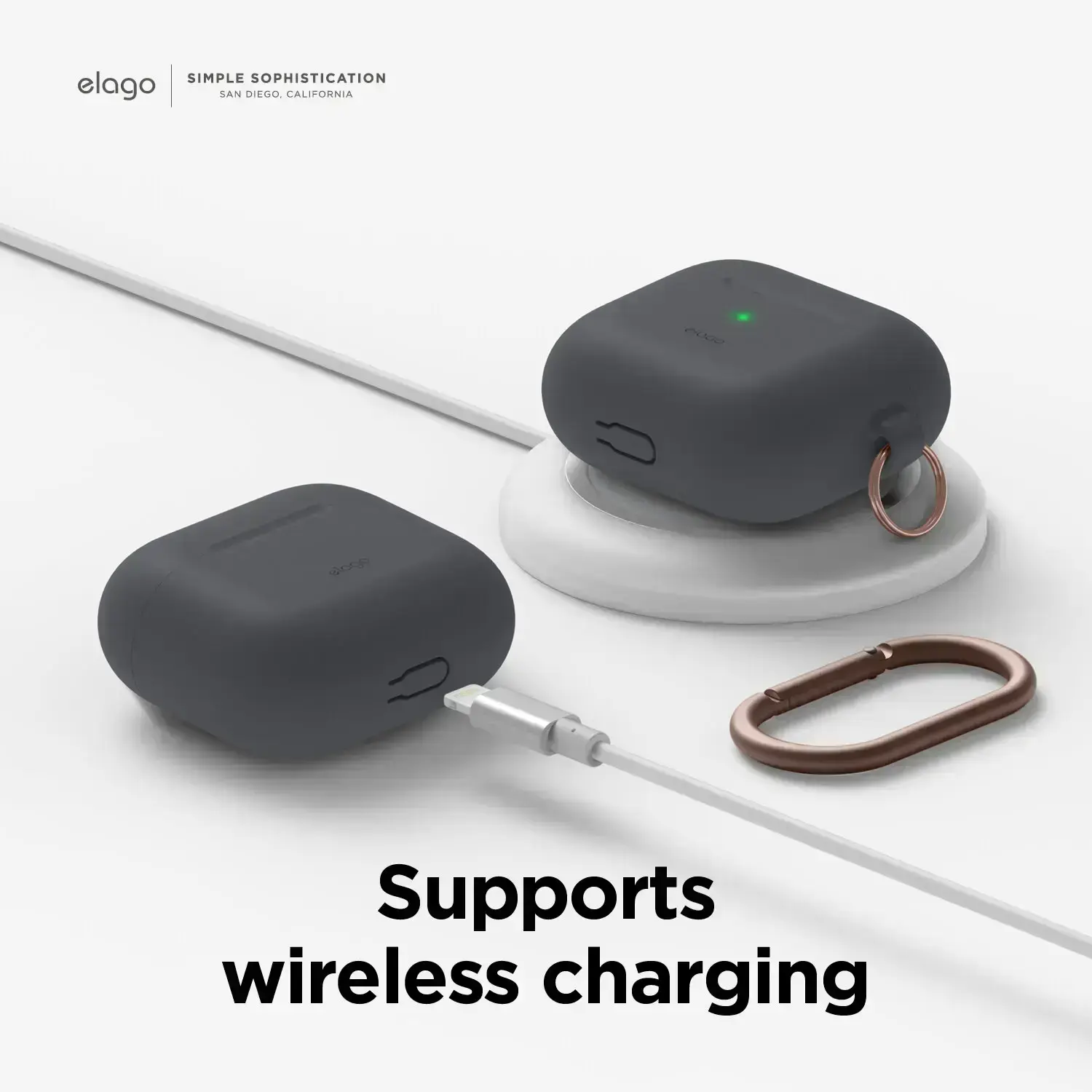 Elago Hang Silicone Case for Airpods 3 - Dark Grey (EAP3HG-HANG-DGY)