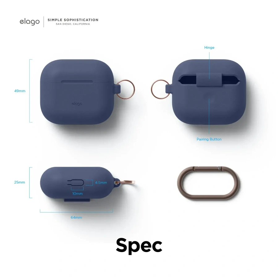 Elago Hang Silicone Case for Airpods 3 - Jean Indigo (EAP3HG-HANG-JIN)