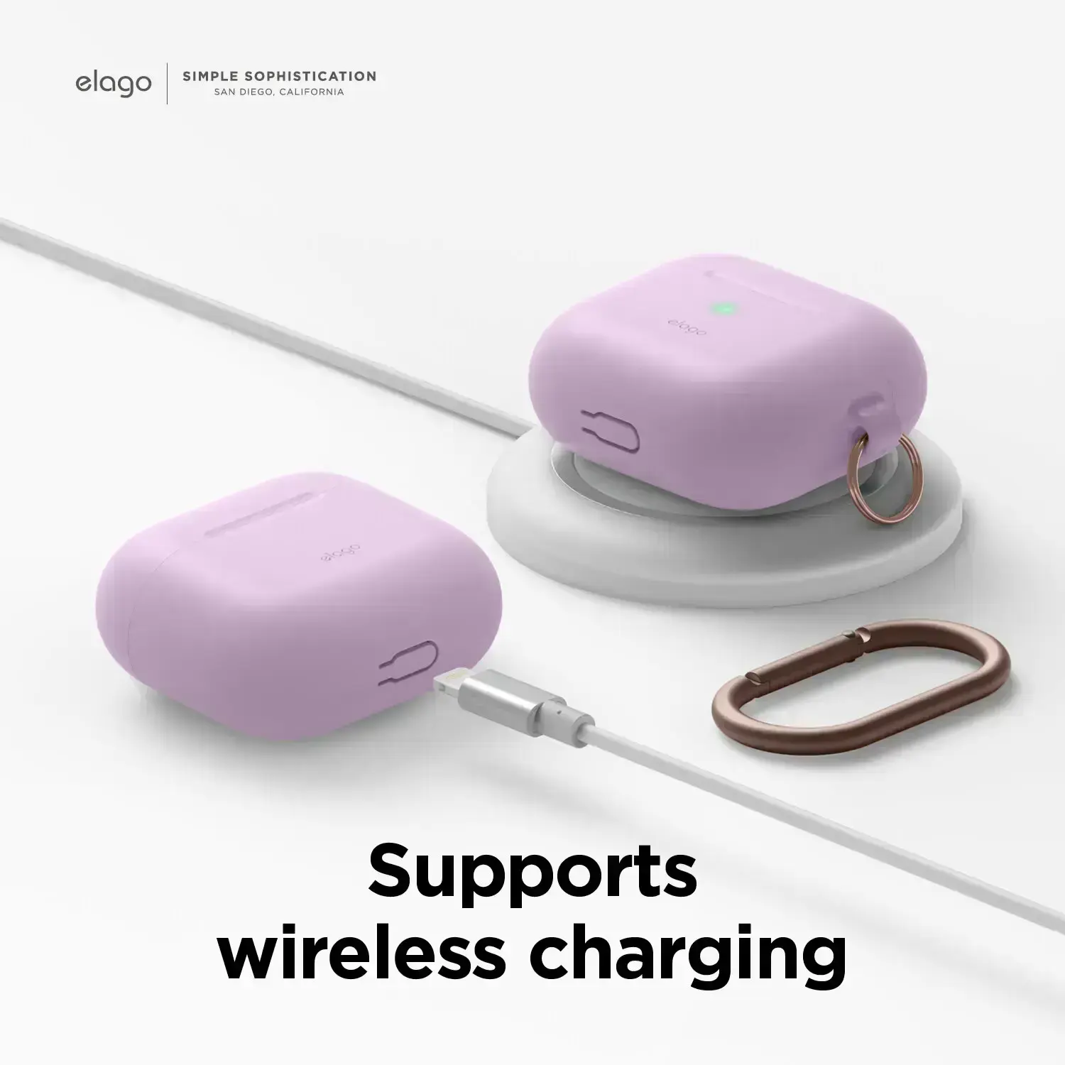 Elago Hang Silicone Case for Airpods 3 - Lavender (EAP3HG-HANG-LV)
