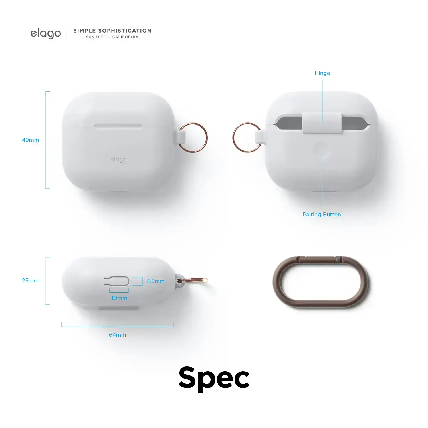 Elago Hang Silicone Case for Airpods 3 - Nightglow Blue (EAP3HG-HANG-LUBL)