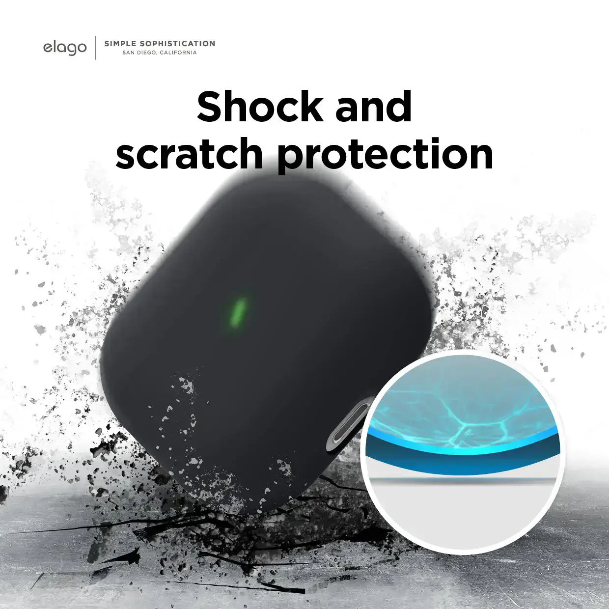 Elago Liquid Hybrid Case for Airpods 3 - Black (EAP3RH-BK)