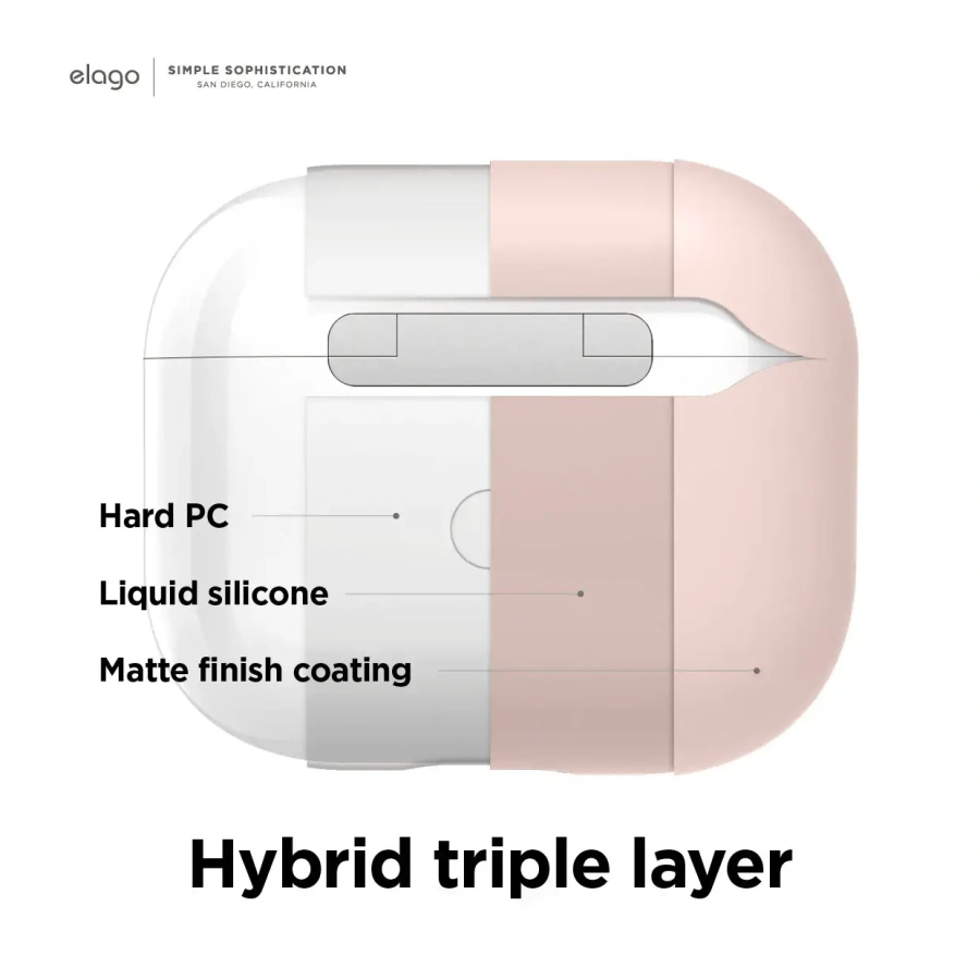 Elago Liquid Hybrid Case for Airpods 3 - Lovely Pink (EAP3RH-LPK)