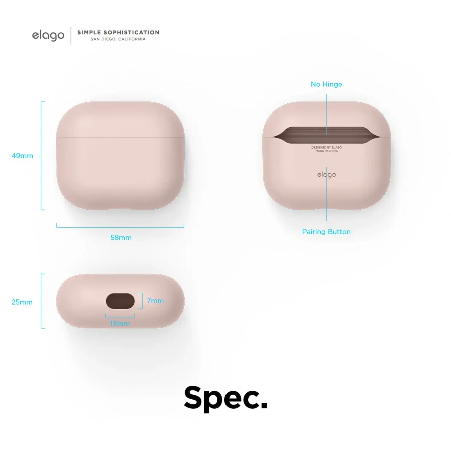 Elago Liquid Hybrid Case for Airpods 3 - Lovely Pink (EAP3RH-LPK)