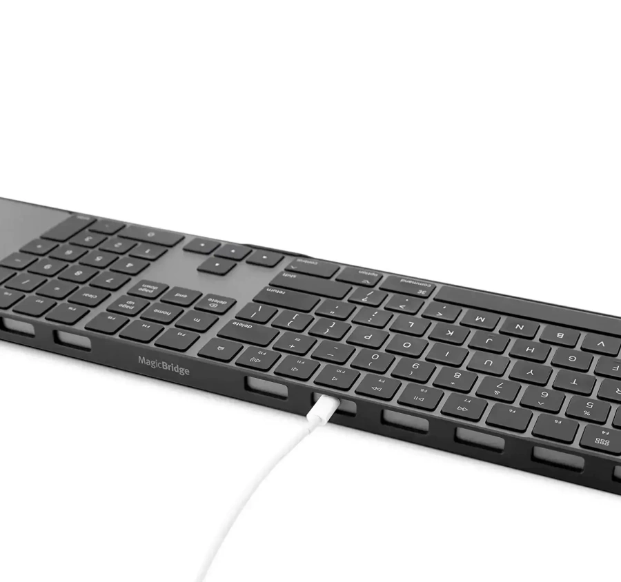 Twelve South MagicBridge Extended for Apple Magic Trackpad 2 + Magic Keyboard with Numeric Keypad - Black