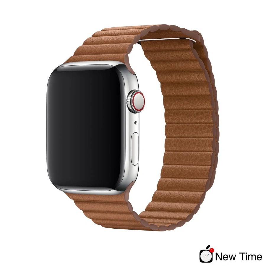 Ремінець Saddle Brown Leather Loop Medium (MXAF2) для Apple Watch 44/45/46/49mm