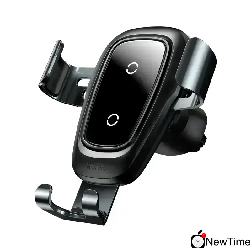Автомобильный держатель с беспроводной зарядкой для смартфона Baseus Metal Wireless Charger Gravity Car Mount Black (WXYL-B0S)