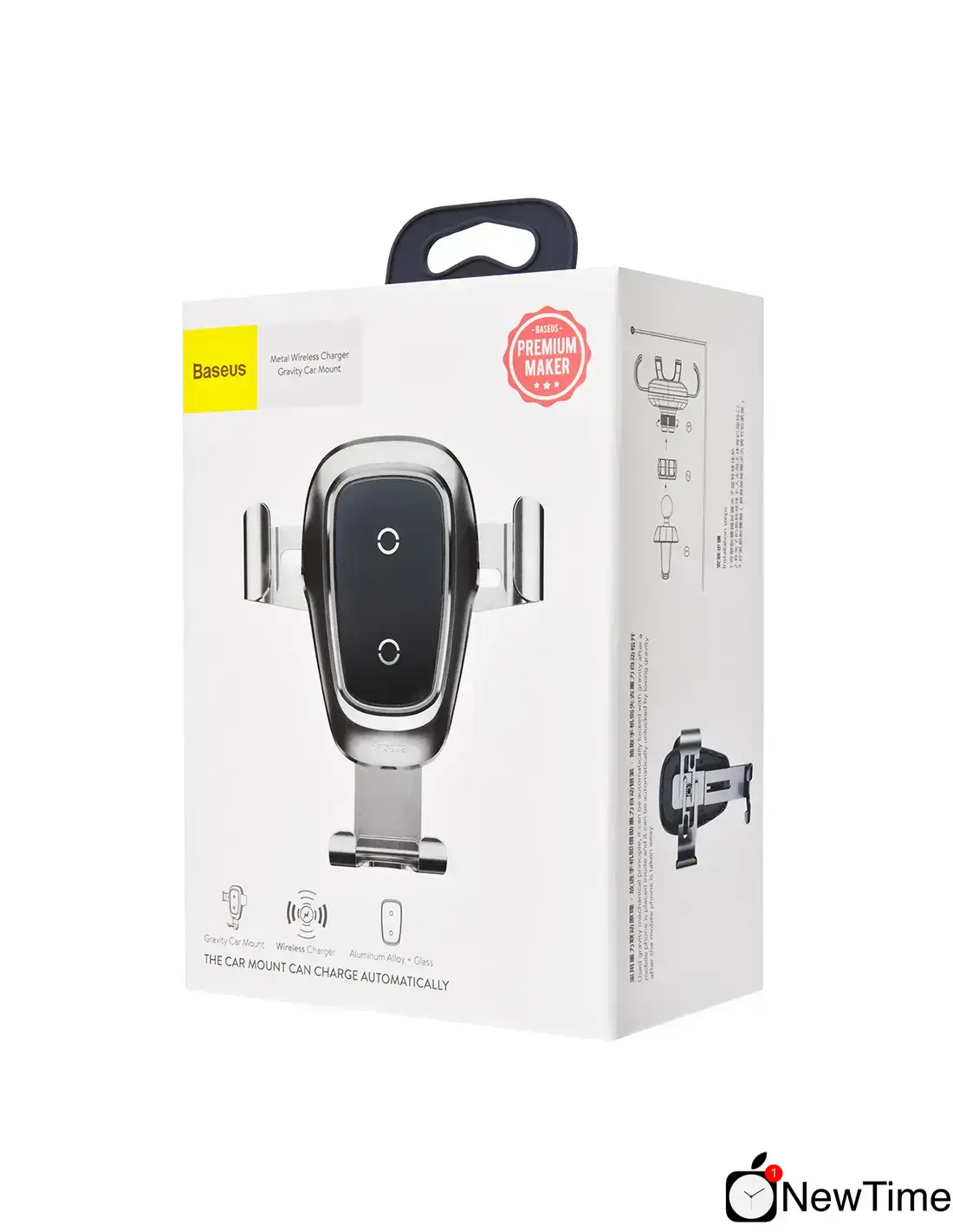 Автомобильный держатель с беспроводной зарядкой для смартфона Baseus Metal Wireless Charger Gravity Car Mount Black (WXYL-B0S)