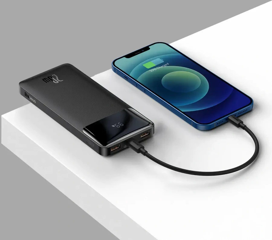 Зовнішній акумулятор Baseus Bipow Digital Display 10000 mAh 20W Black (PPDML-L01)
