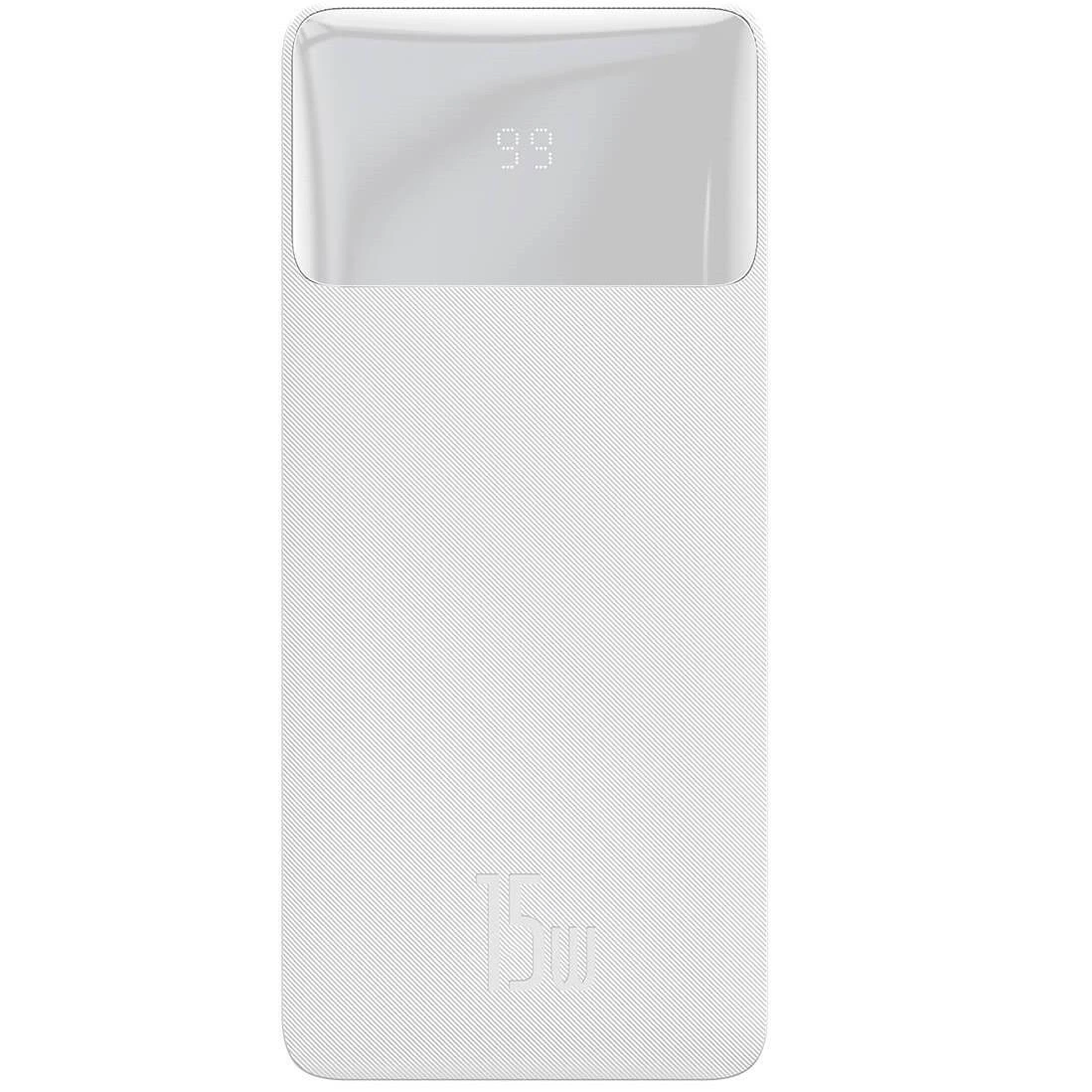 Зовнішній акумулятор Baseus Bipow Digital Display 30000 mAh 15W White (PPDML-K02)
