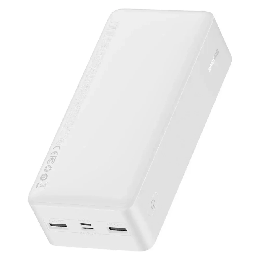 Зовнішній акумулятор Baseus Bipow Digital Display 30000 mAh 15W White (PPDML-K02)