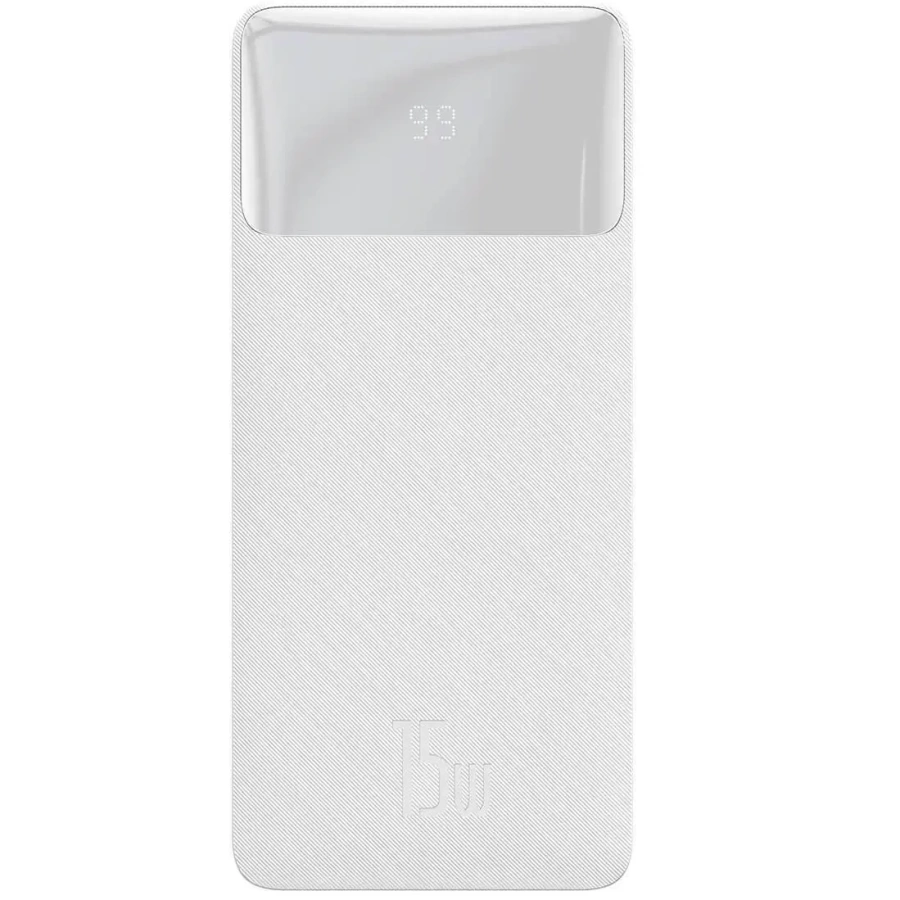 Зовнішній акумулятор Baseus Bipow Digital Display 30000 mAh 15W White (PPDML-K02)