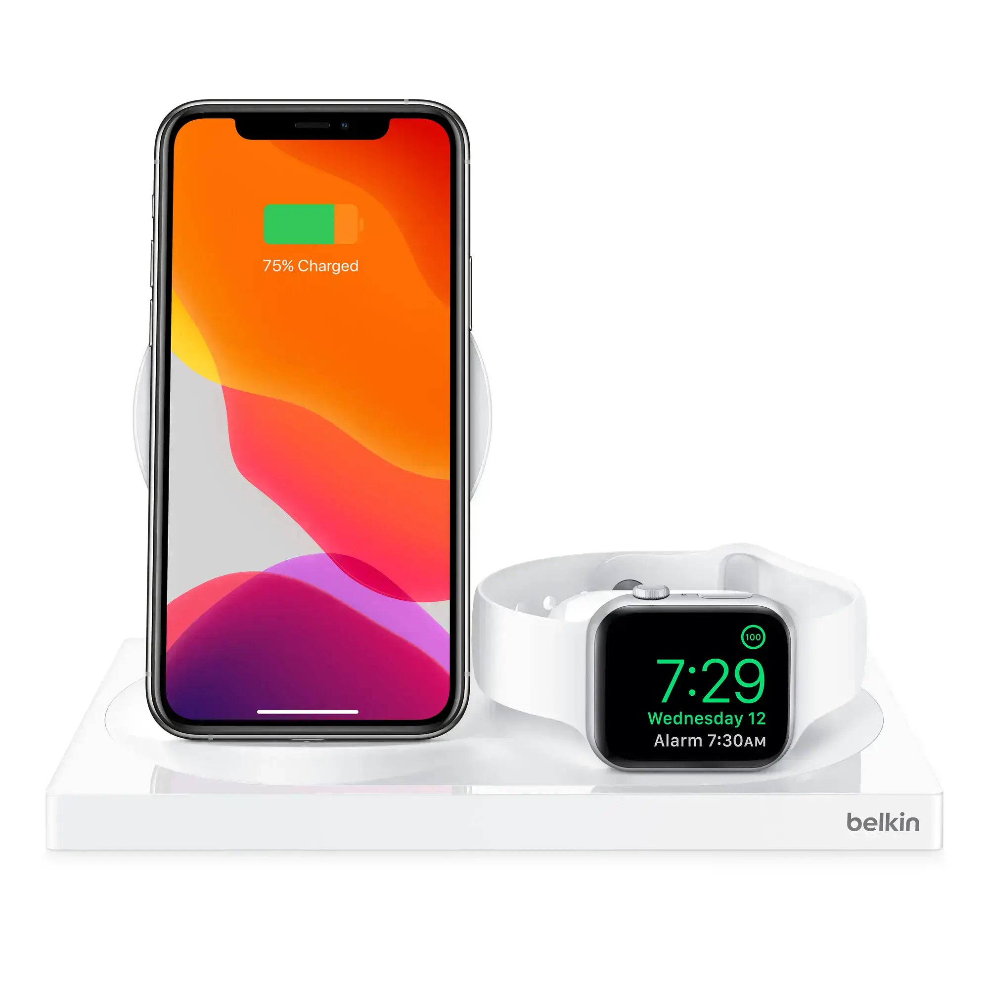 Беспроводное зарядное устройство для Belkin BOOST↑CHARGE™ 3-in-1 Wireless Charger для iPhone + Apple Watch + AirPods - White (WIZ004ttWH-APL)