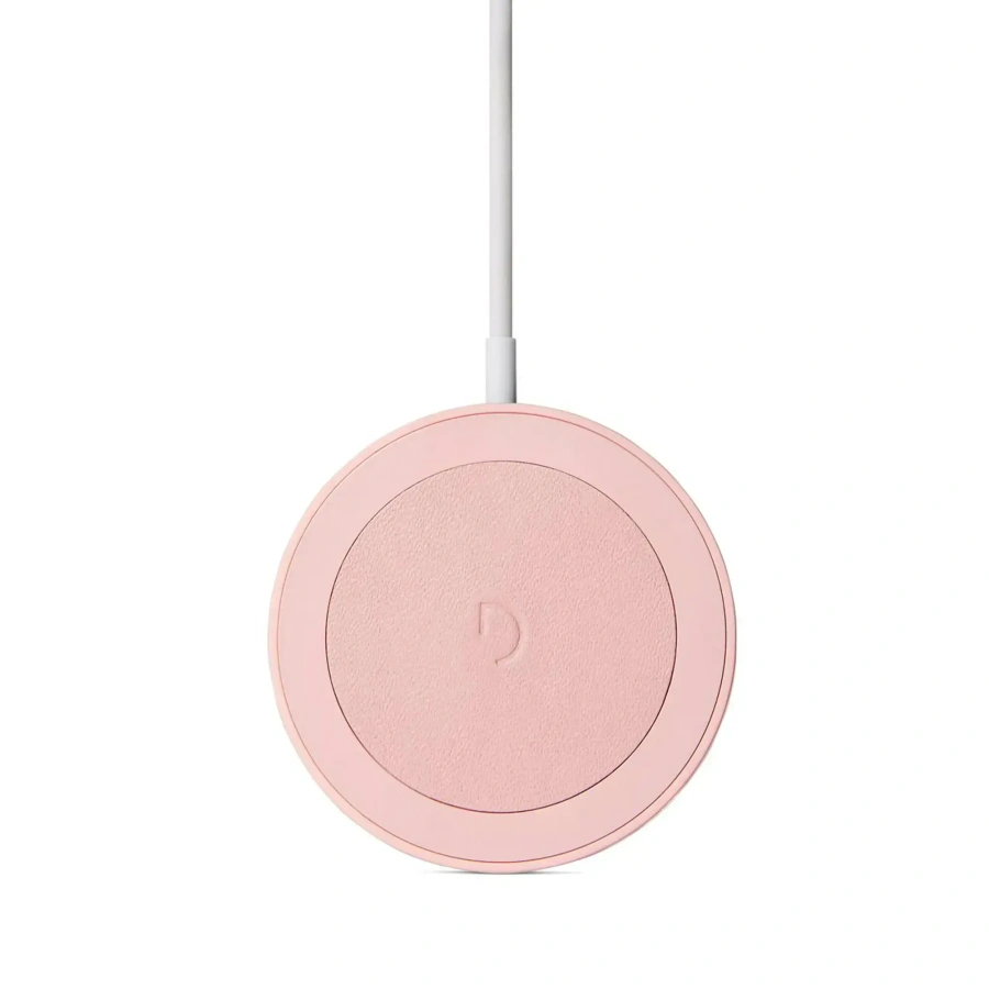 Бездротовий зарядний пристрій DECODED Magnetic Wireless Charging Puck Powder Pink (D21MSWC1PPK)