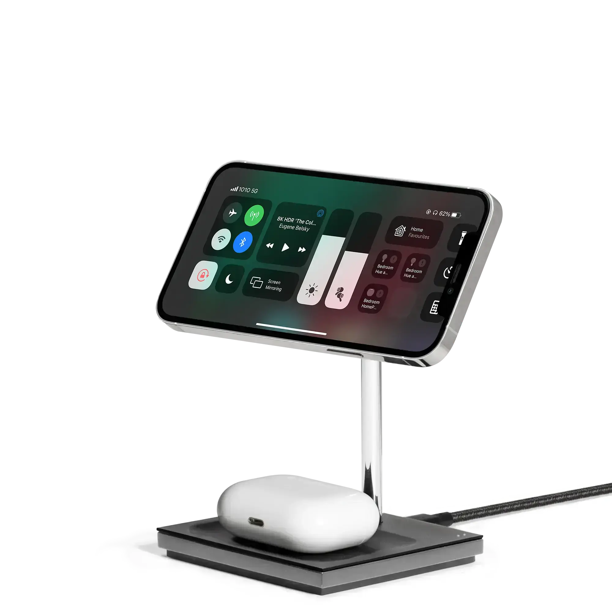 Бездротовий зарядний пристрій Native Union Snap 2-in-1 Magnetic Wireless Charger Cosmos Black (SNAP-2IN1-WL-BLK)