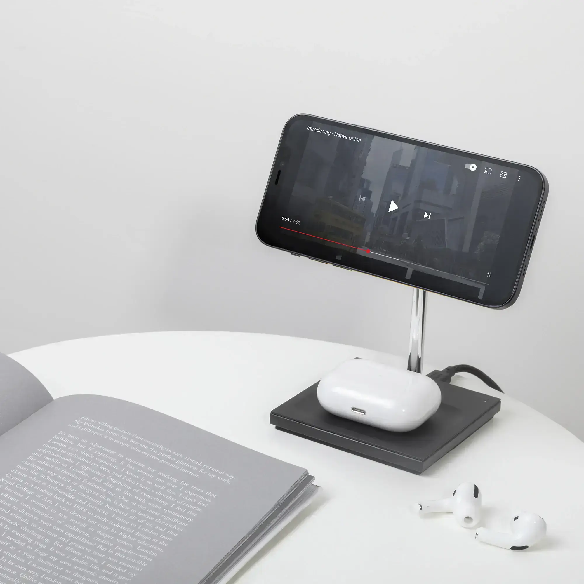 Бездротовий зарядний пристрій Native Union Snap 2-in-1 Magnetic Wireless Charger Cosmos Black (SNAP-2IN1-WL-BLK)