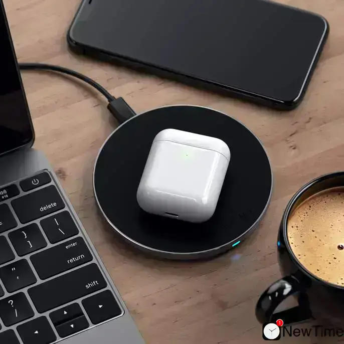 Беспроводное зарядное устройство Satechi Aluminum Fast Wireless Charger V2 Silver (ST-IWCBS)