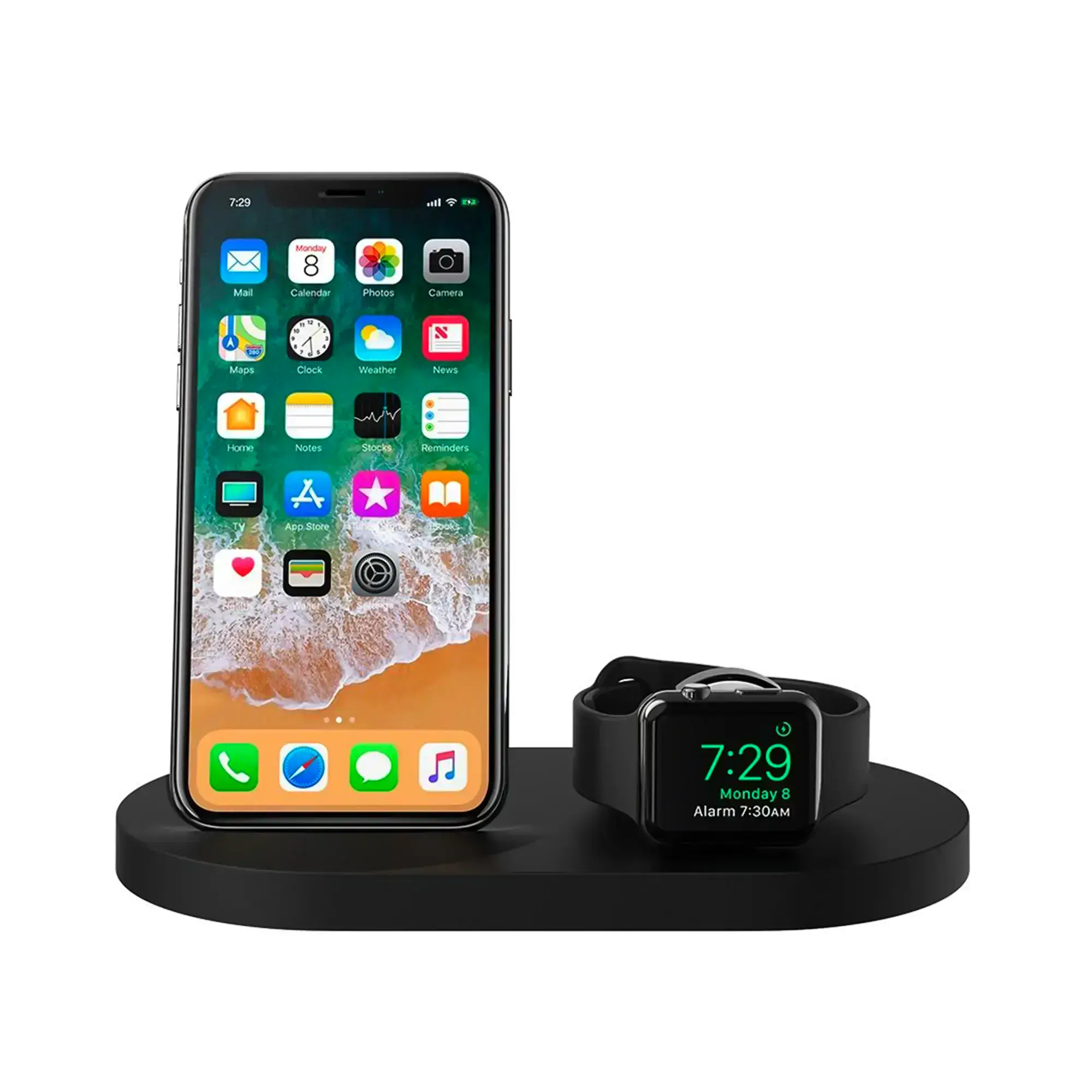 Беспроводное зарядное устройство Belkin Qi Wireless iWatch (1A) + iPhone (7.5W) + USB-A 5W/1A (F8J235VFBLK)