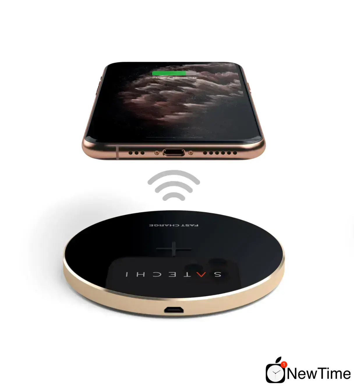 Беспроводное зарядное устройство Satechi Wireless Charging Pad Gold (ST-WCPG)