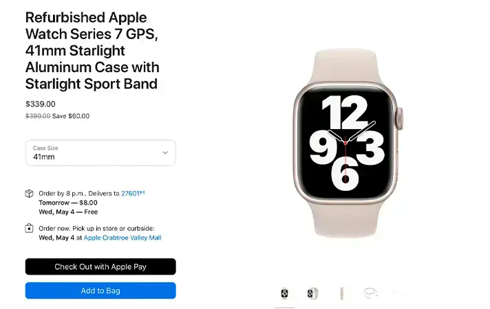 Apple почала продавати відновлені моделі Apple Watch Series 7