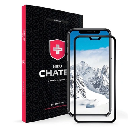 Захисне скло +NEU Chatel Full 3D Crystal for iPhone 11 | XR Front Black