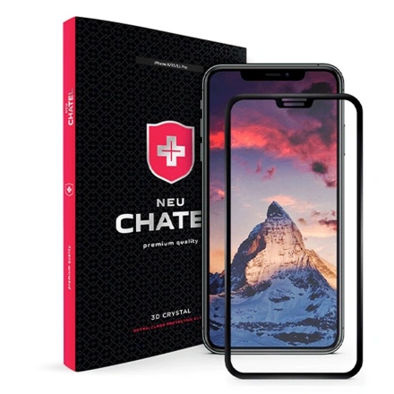 Захисне скло NEU Chatel Full 3D Crystal for iPhone X | XS | 11 Pro Front Black