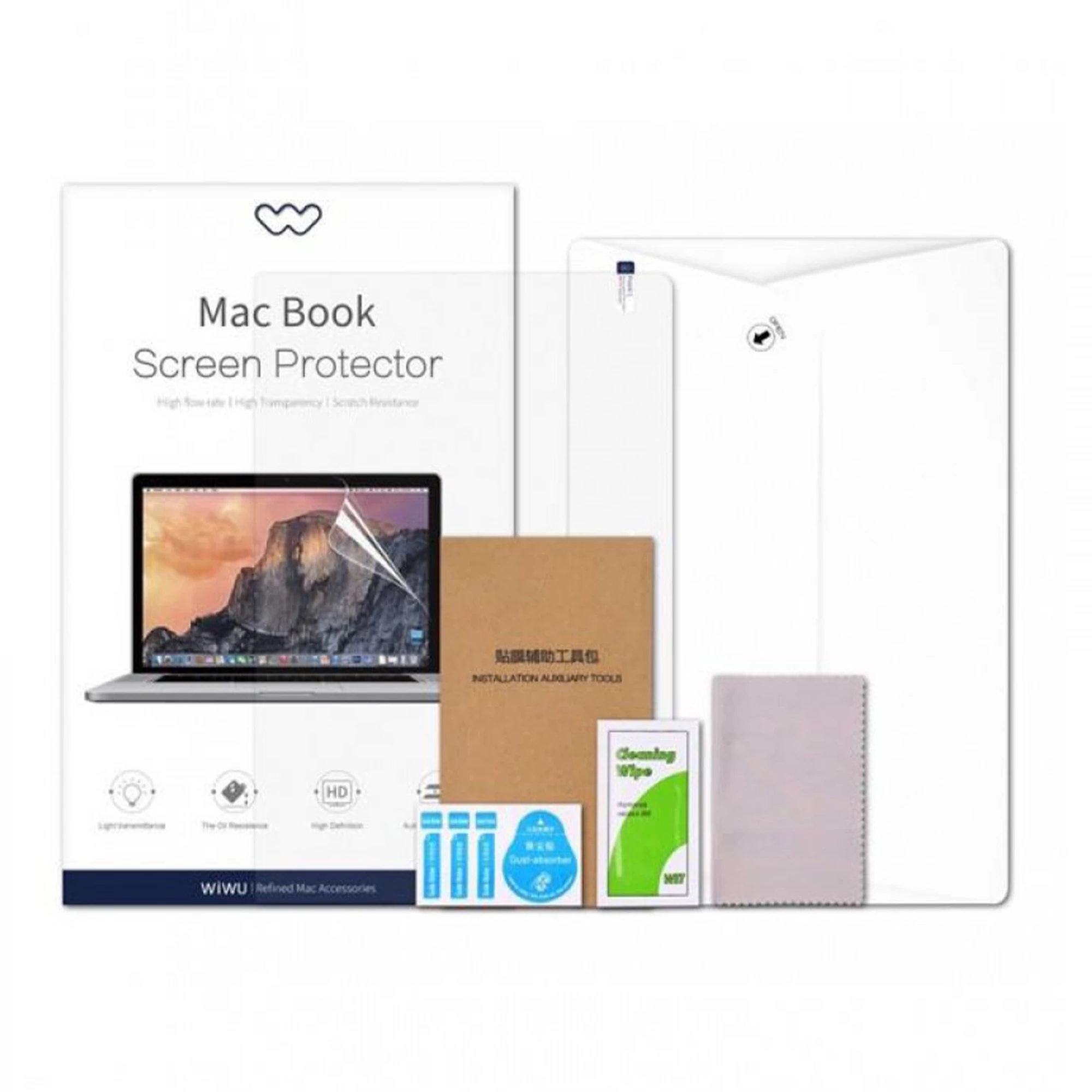 Поклейка защитной пленки WIWU Screen Protector (Clear) for MacBook Pro 16,2" 2021 (A2482)