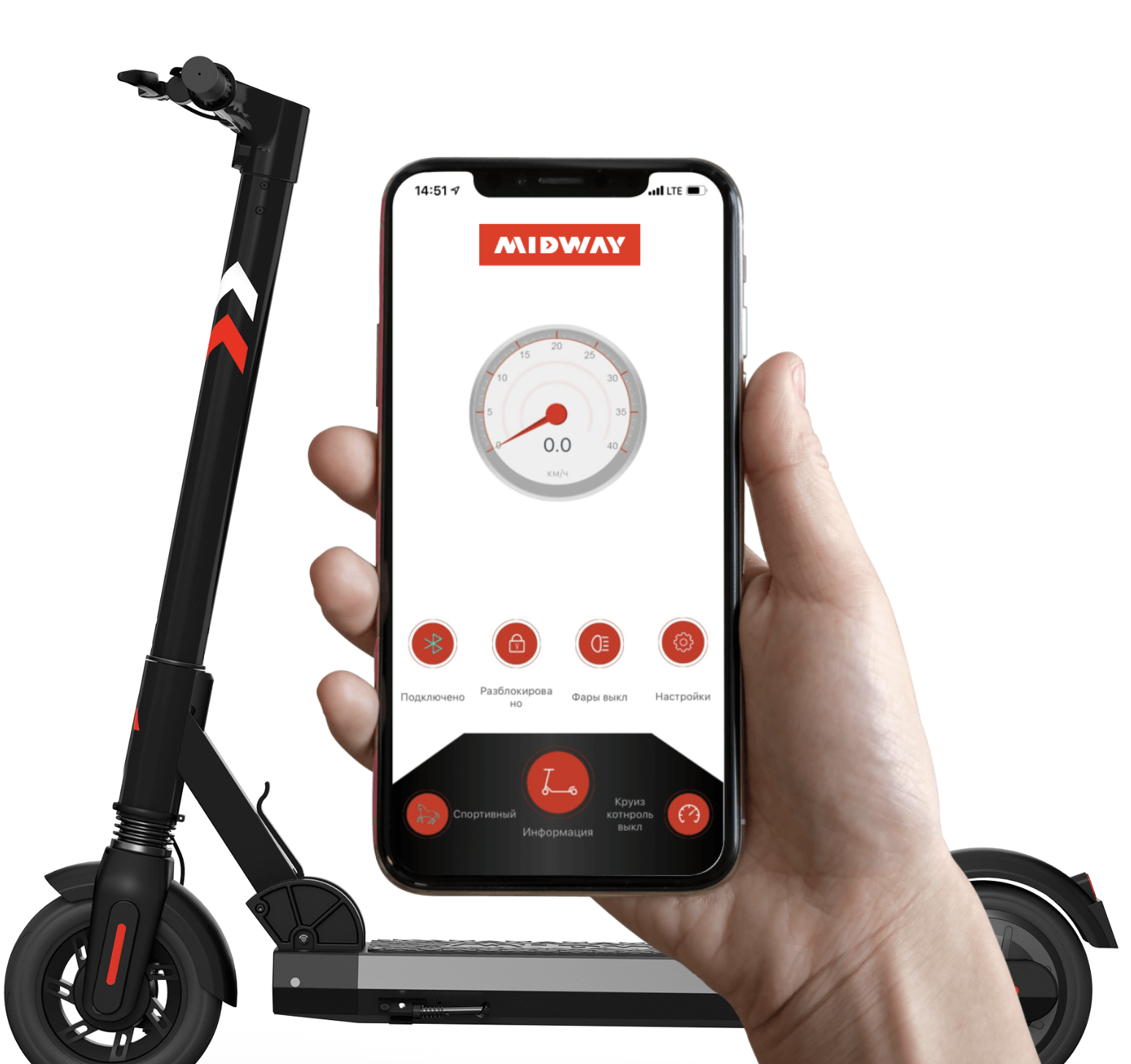 Електросамокат MIDWAY i-Max PRO - Black