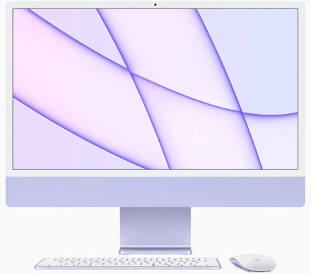iMac 24" 4.5K Retina display Purple (Z130000NR, Z130000QC) 2021 with Magic Keyboard with Touch ID and Numeric Keypad - US English