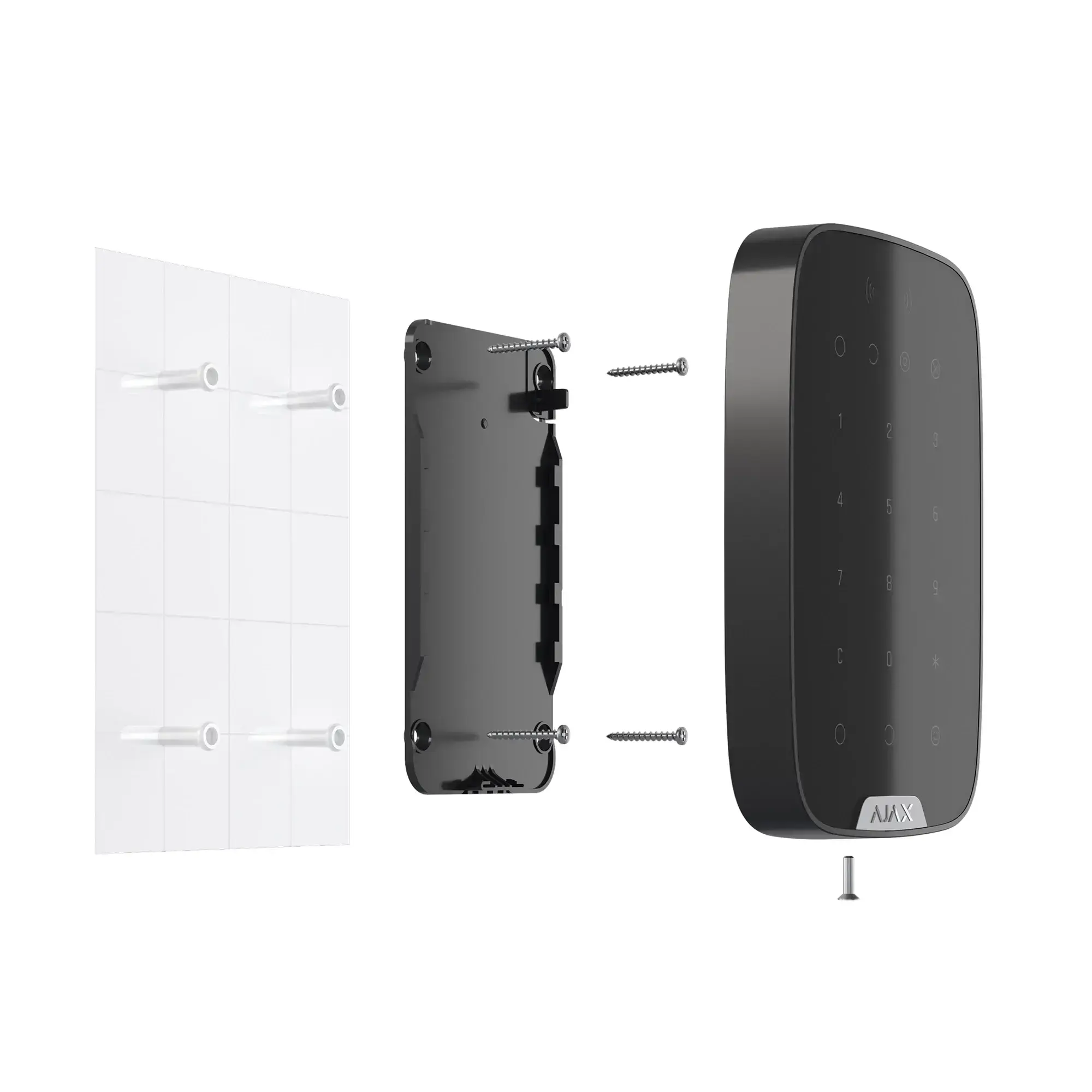 Ajax KeyPad Plus Black - беспроводная сенсорная клавиатура