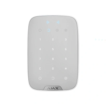 Ajax KeyPad Plus White - беспроводная сенсорная клавиатура