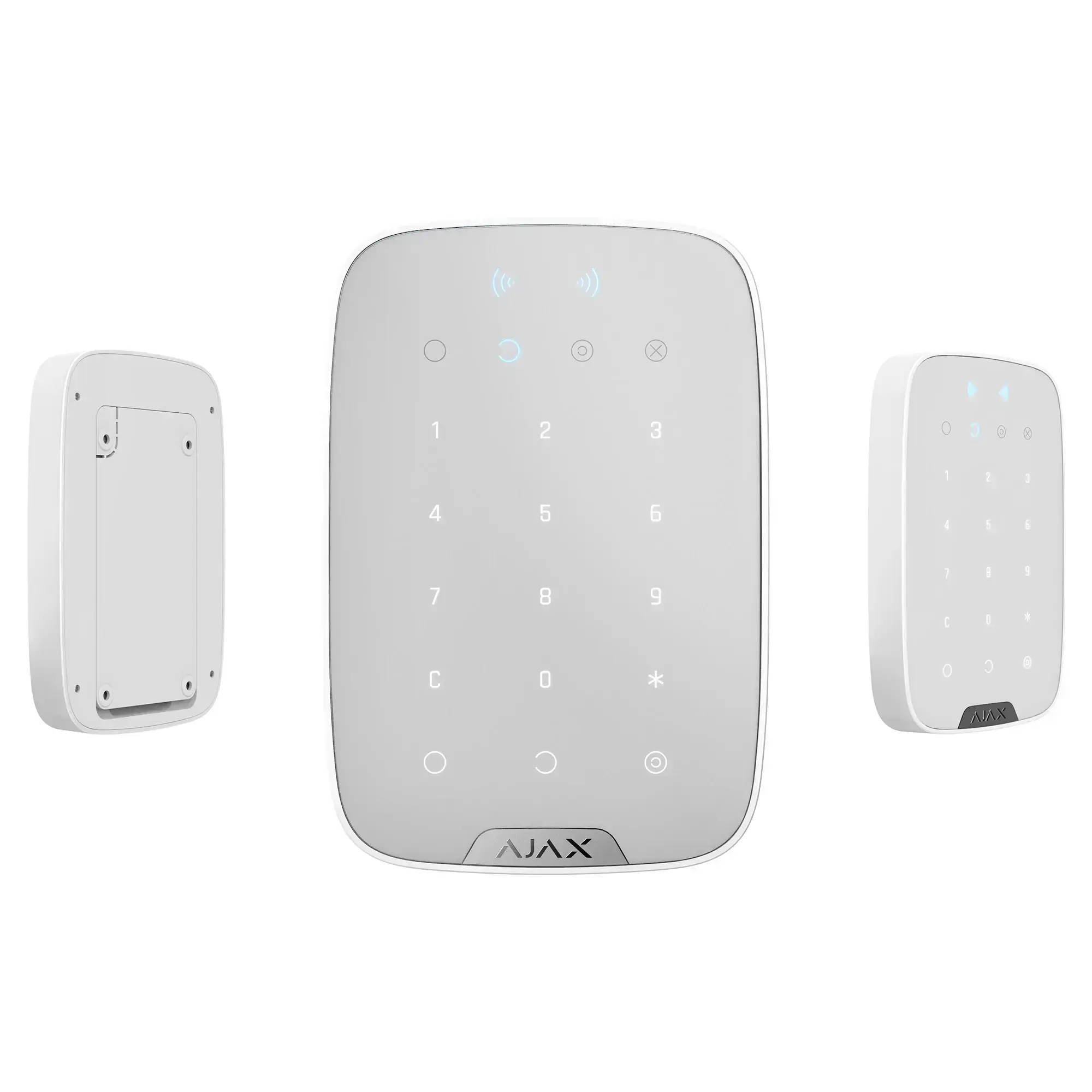 Ajax KeyPad Plus White - беспроводная сенсорная клавиатура