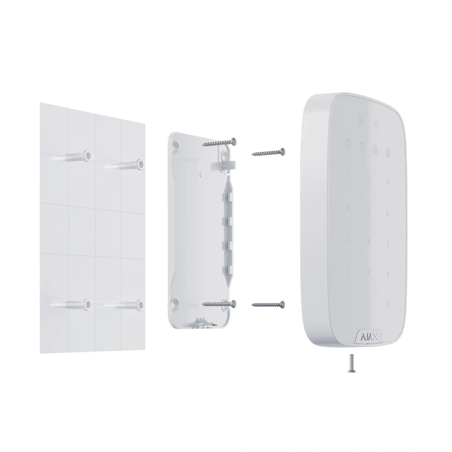 Ajax KeyPad Plus White - бездротова сенсорна клавіатура