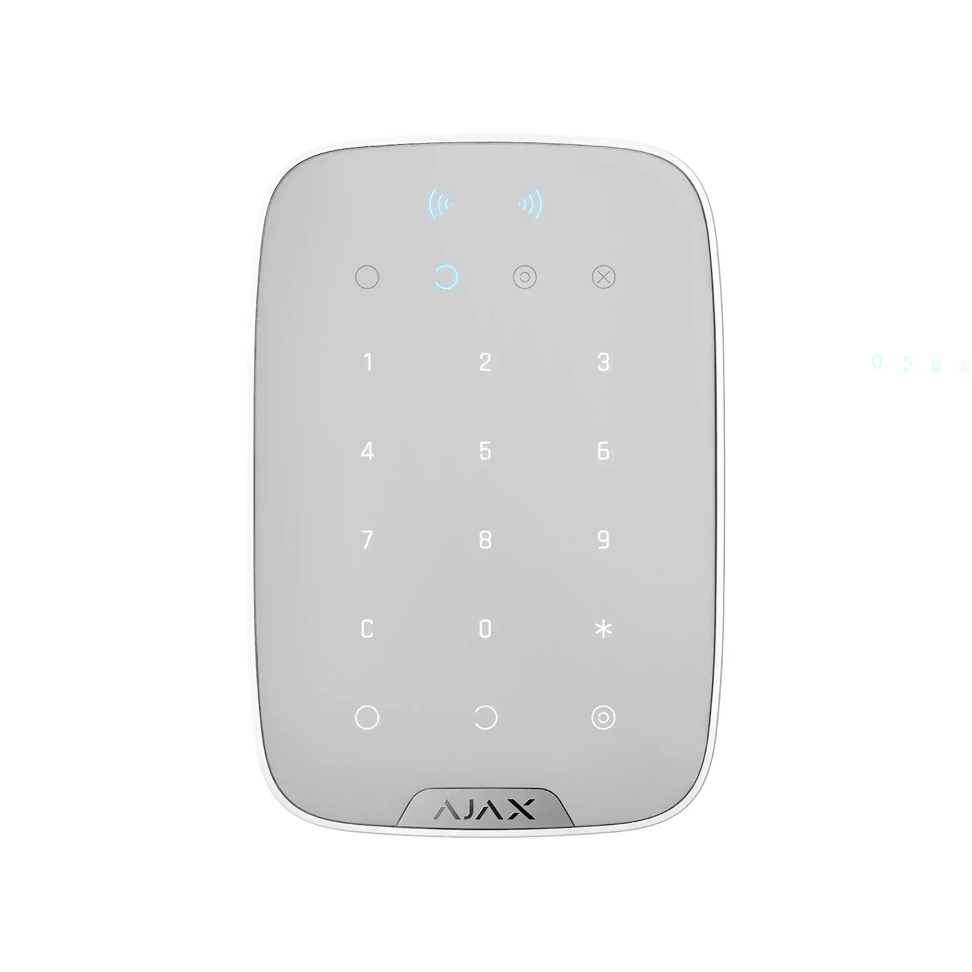 Ajax KeyPad Plus White - беспроводная сенсорная клавиатура