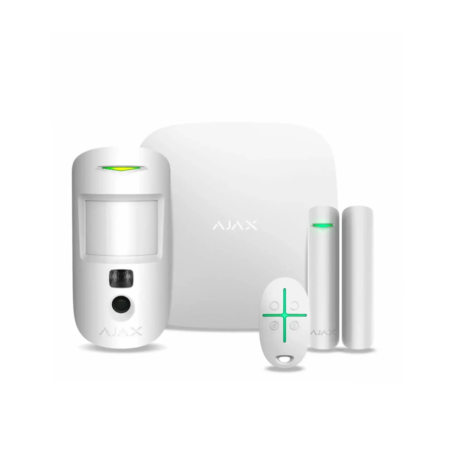 Комплект сигналізації Ajax StarterKit Cam Plus White