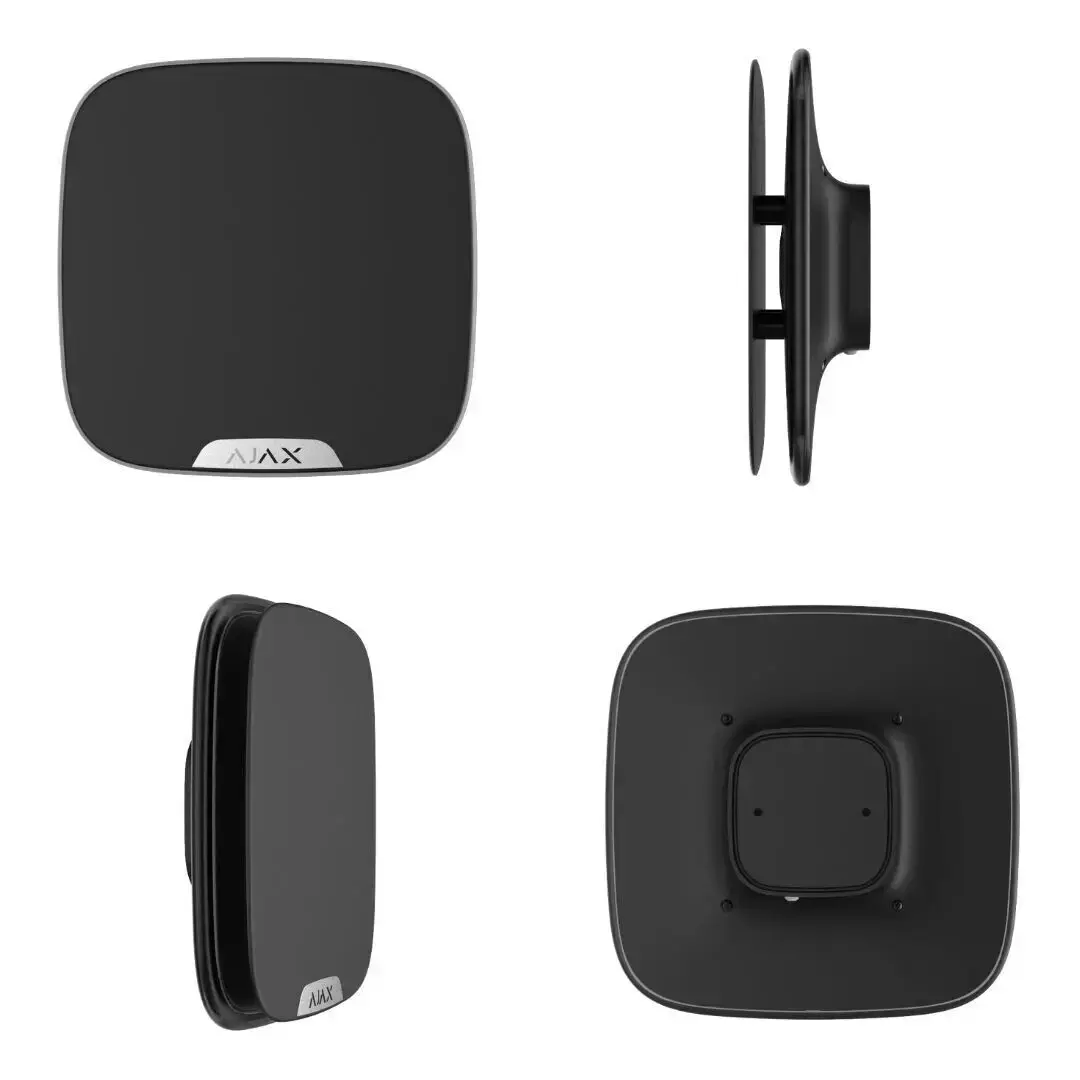Ajax Brandplate Black - лицевая панель для брендирования уличной сирены 10 шт.
