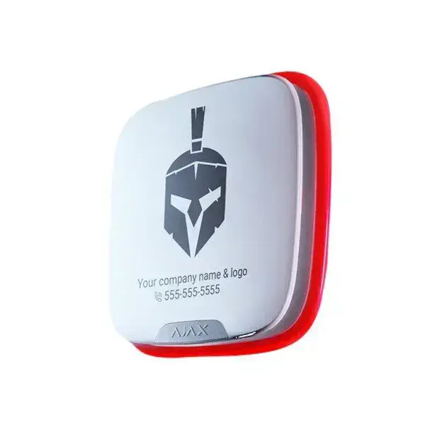Ajax Brandplate White - лицьова панель для брендування вуличної сирени 10 шт.