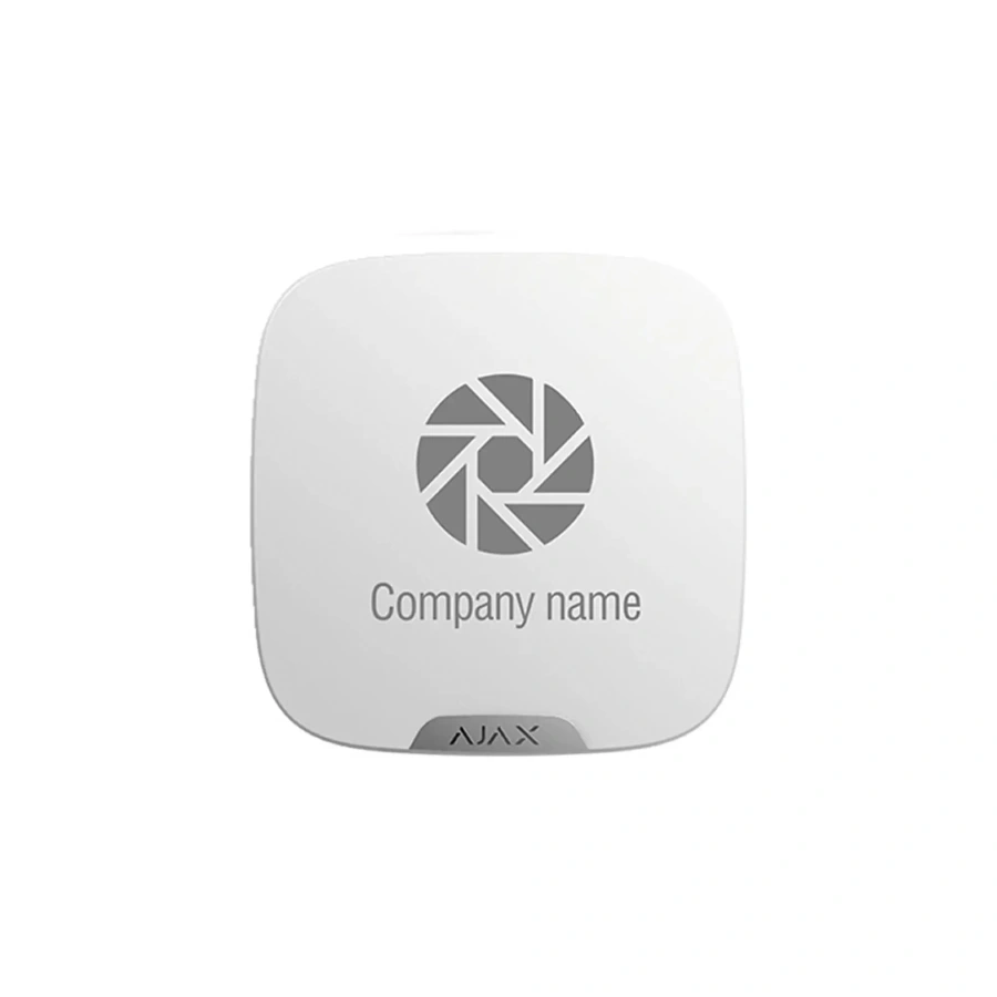 Ajax Brandplate White - лицьова панель для брендування вуличної сирени 10 шт.