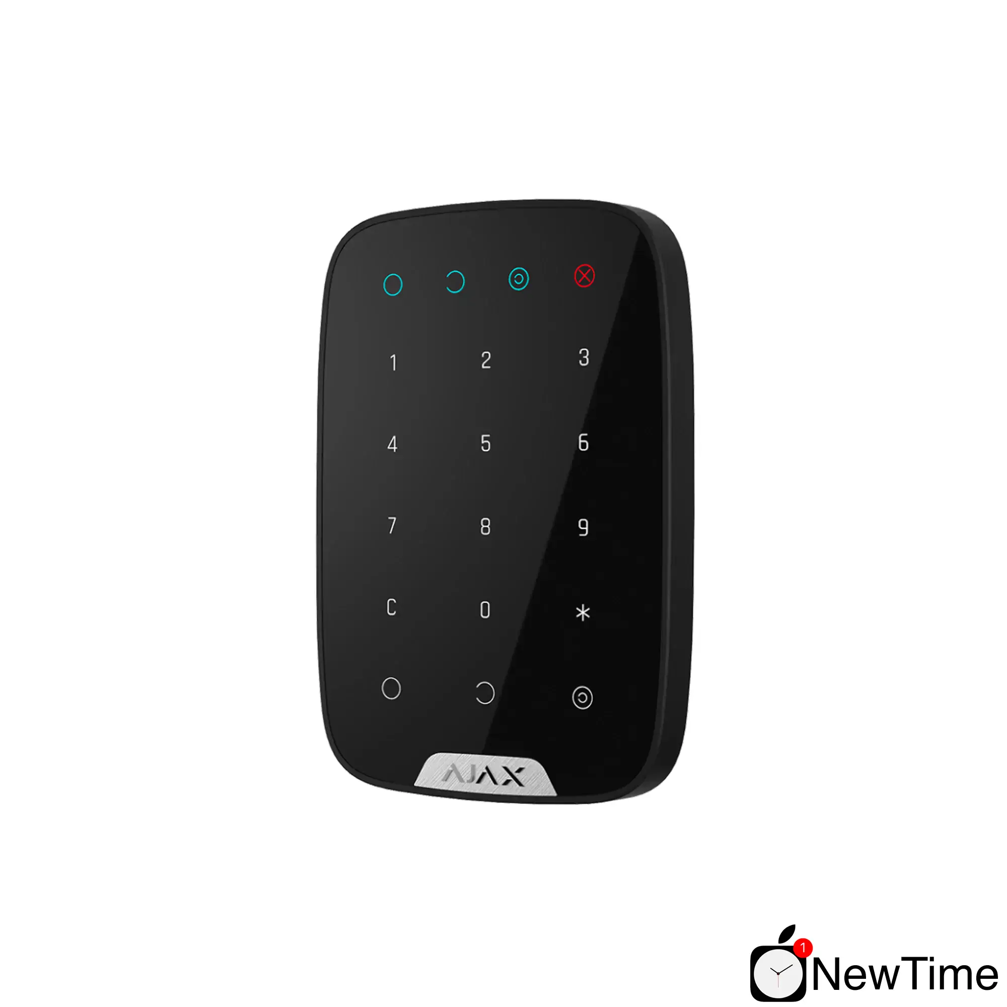 Ajax KeyPad TouchScreen Jeweller Black – бездротова клавіатура з сенсорним екраном і безконтактною авторизацією