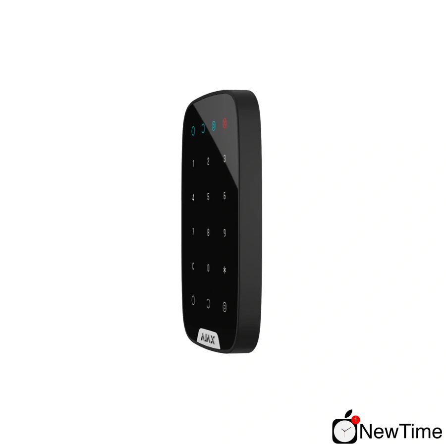 Ajax KeyPad TouchScreen Jeweller Black – беспроводная клавиатура с сенсорным экраном и бесконтактной авторизацией