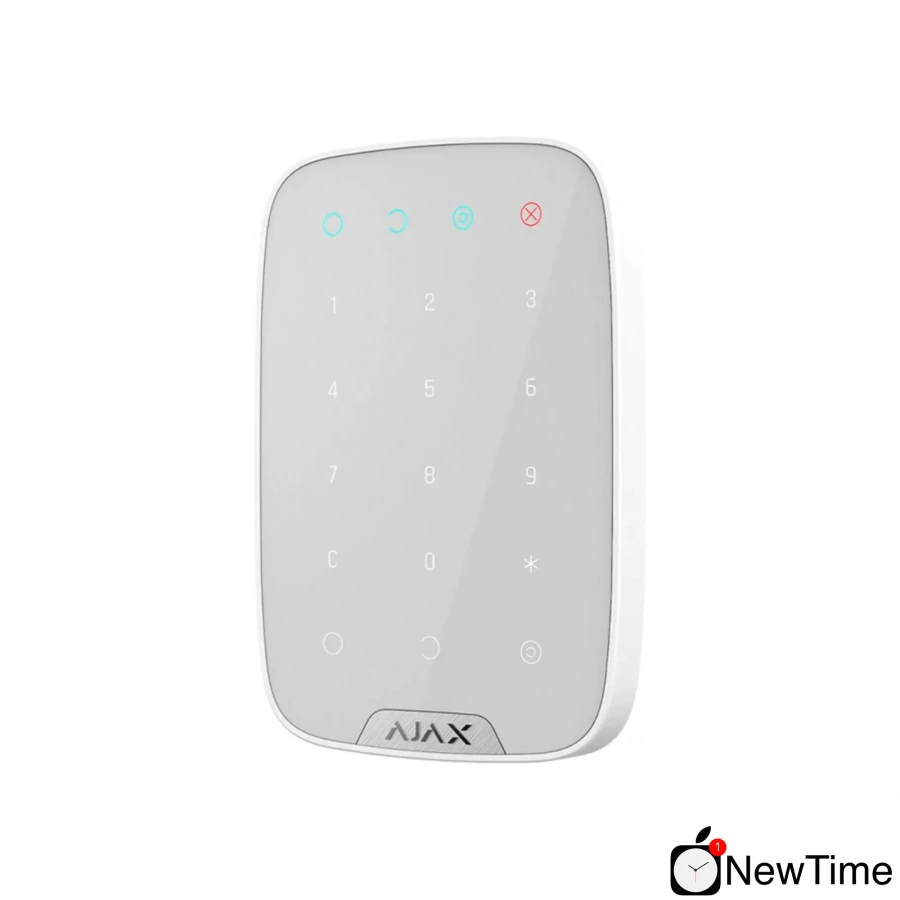 Ajax KeyPad White - беспроводная сенсорная клавиатура