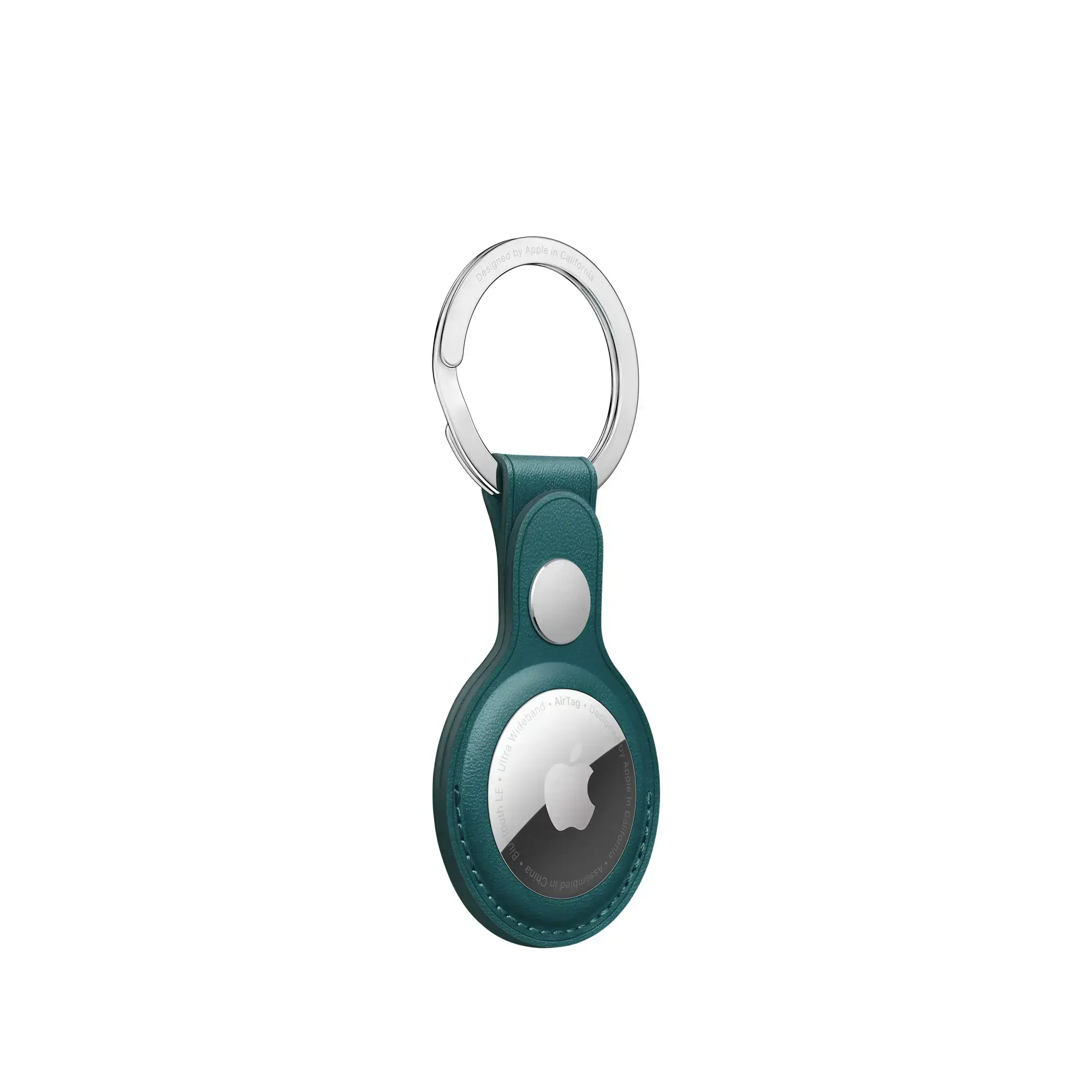 Apple AirTag Leather Key Ring Forest Green Lux Copy (MM073)