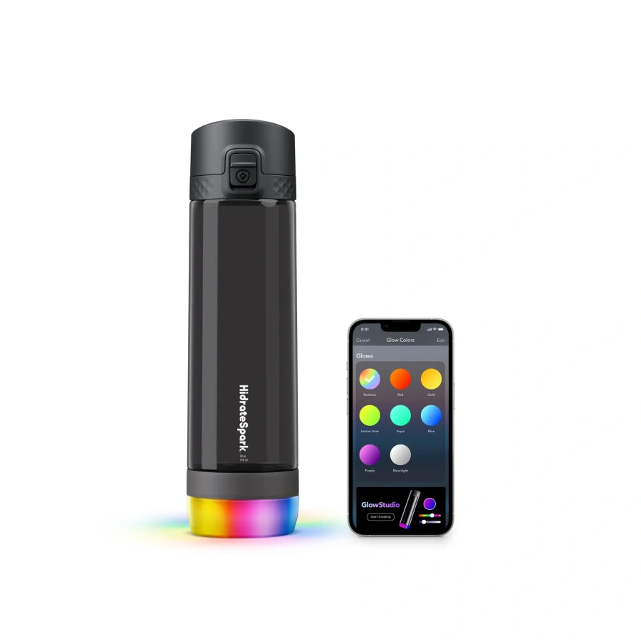 Розумна пляшка для води HidrateSpark PRO Tritan Plastic 24 oz/710 ml - Black (HI-009-005)