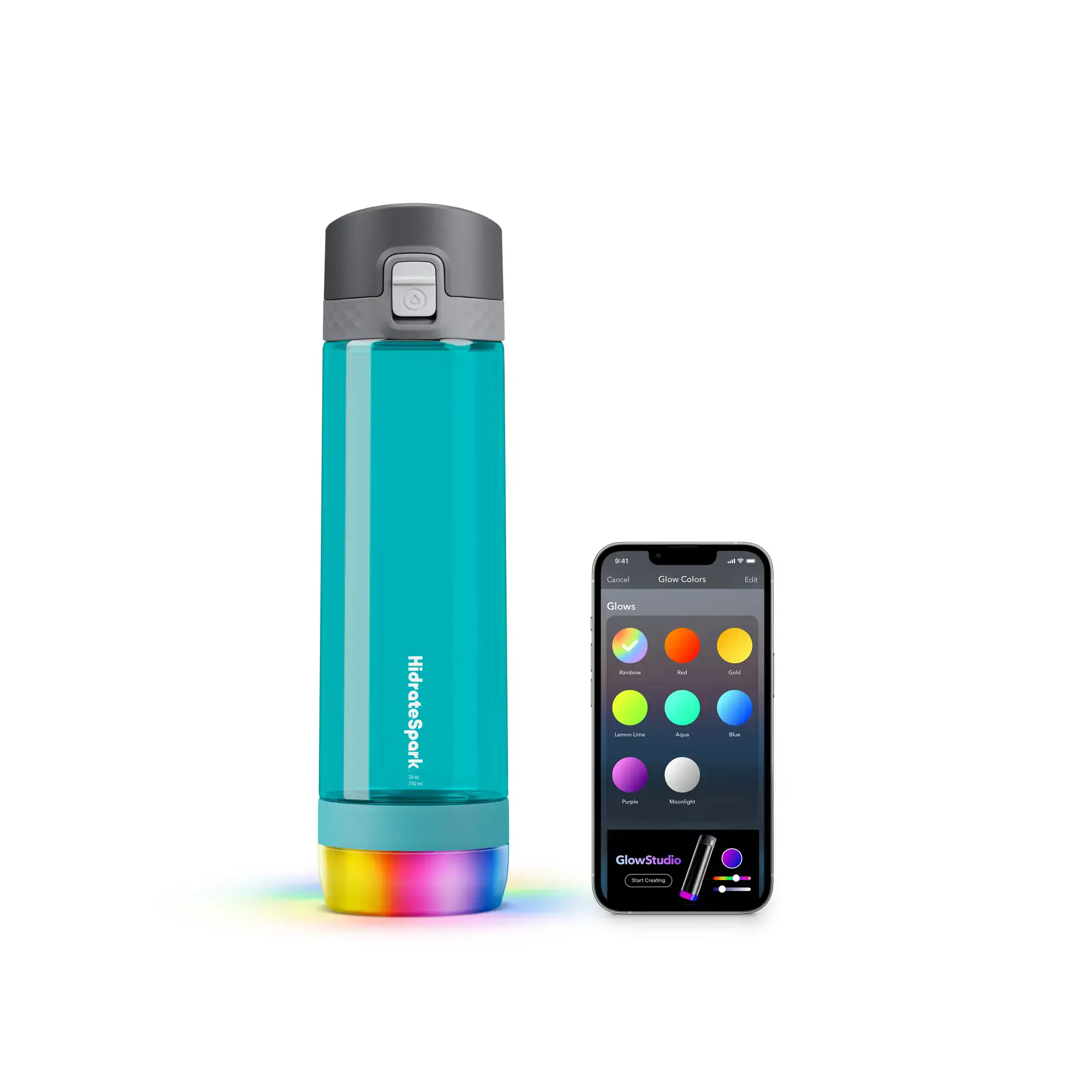 Умная бутылка для воды HidrateSpark PRO Tritan Plastic 24 oz/710 ml - Green (HI-009-006)