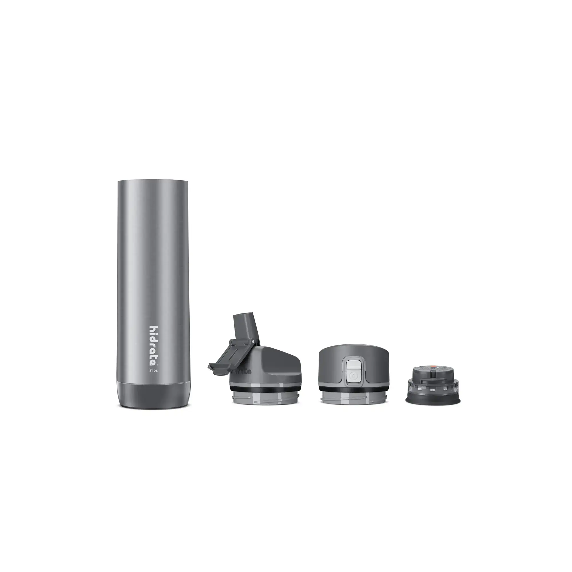 Умная бутылка для воды HidrateSpark PRO STEEL 21 oz/621 ml - Silver (HI-009-001)