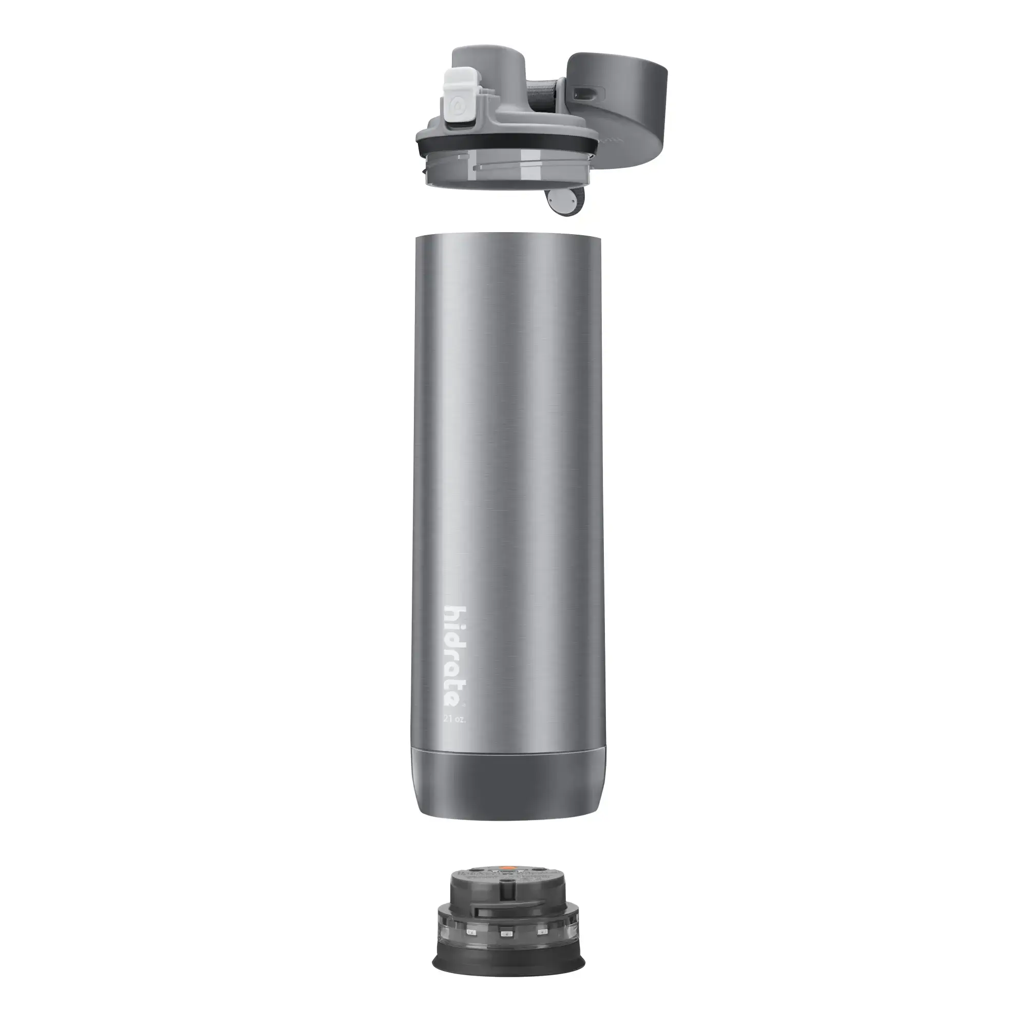 Умная бутылка для воды HidrateSpark PRO STEEL 21 oz/621 ml - Silver (HI-009-001)