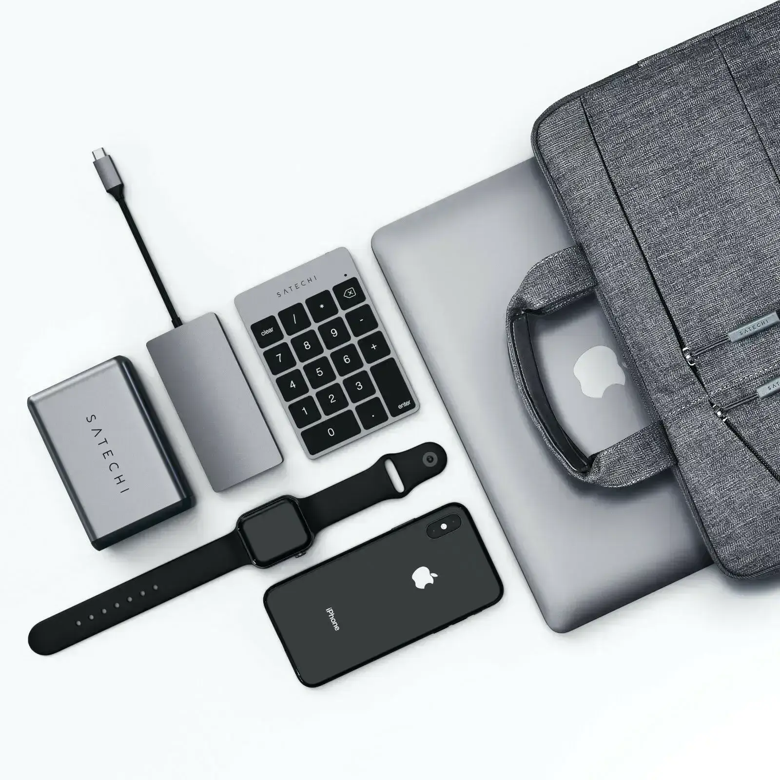 Клавиатура Satechi Aluminum Slim Rechargeable Bluetooth Keypad - Space Gray (ST-SALKPM)
