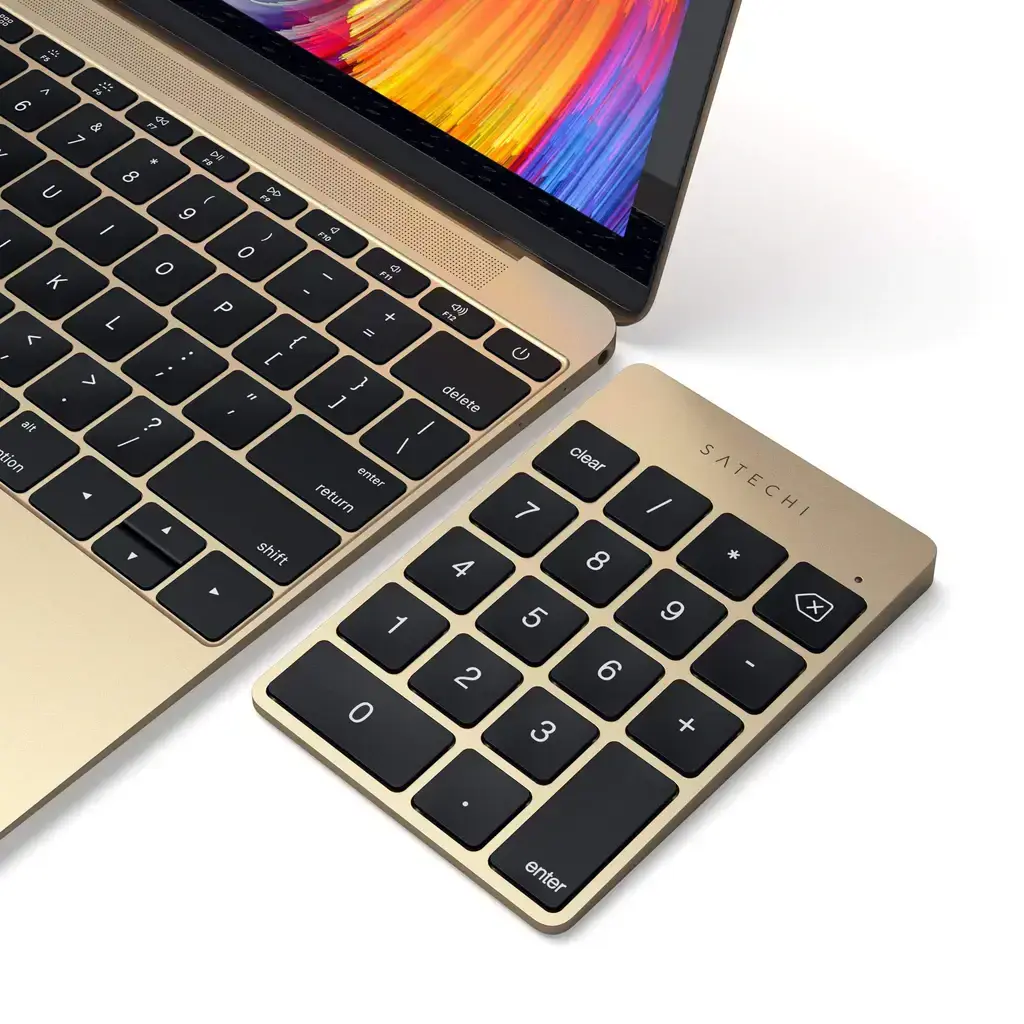 Клавиатура Satechi Aluminum Slim Rechargeable Bluetooth Keypad - Gold (ST-SALKPG)