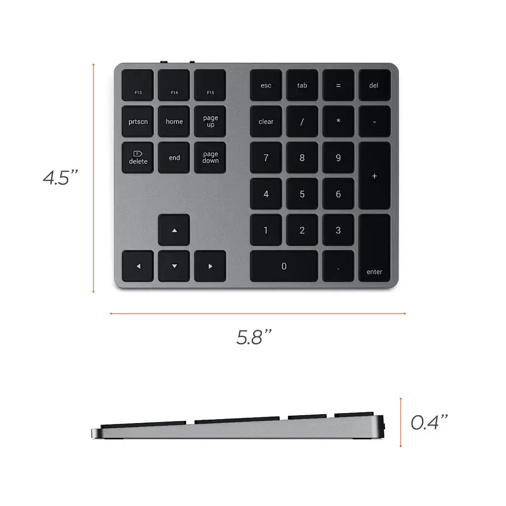 Клавиатура Satechi Bluetooth Extended Keypad - Space Gray (ST-XLABKM)